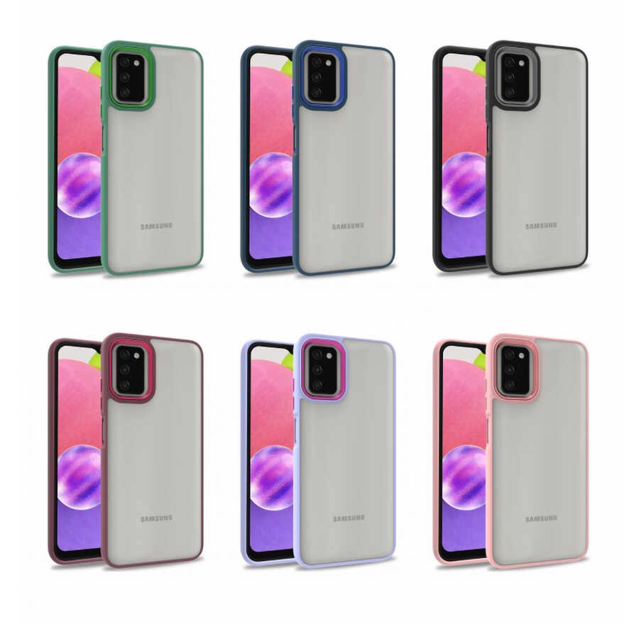 Galaxy Uyumlu A03S Kılıf Zore Flora Kapak-Kırmızı