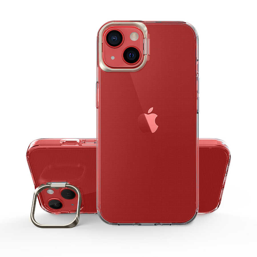 iPhone Uyumlu 13 Kılıf Zore Skuba Kapak-Gold