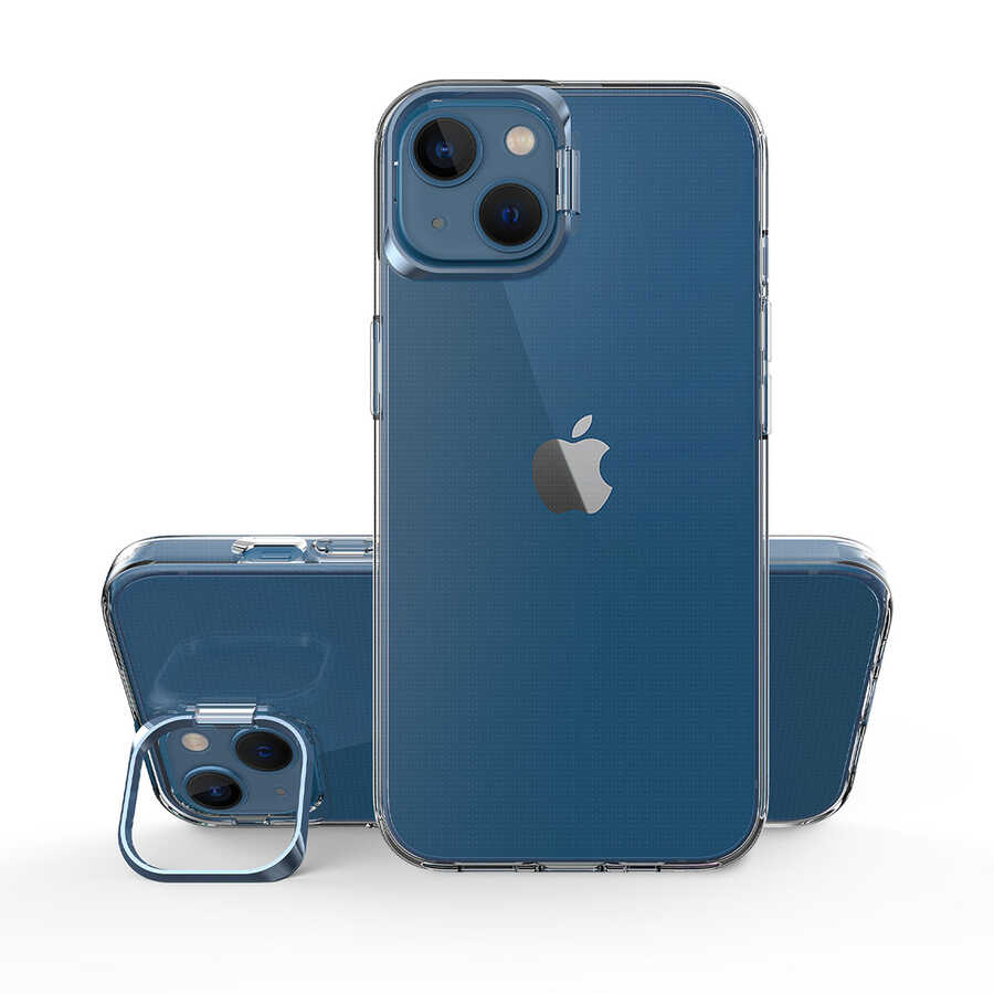 iPhone Uyumlu 13 Kılıf Zore Skuba Kapak-Mavi