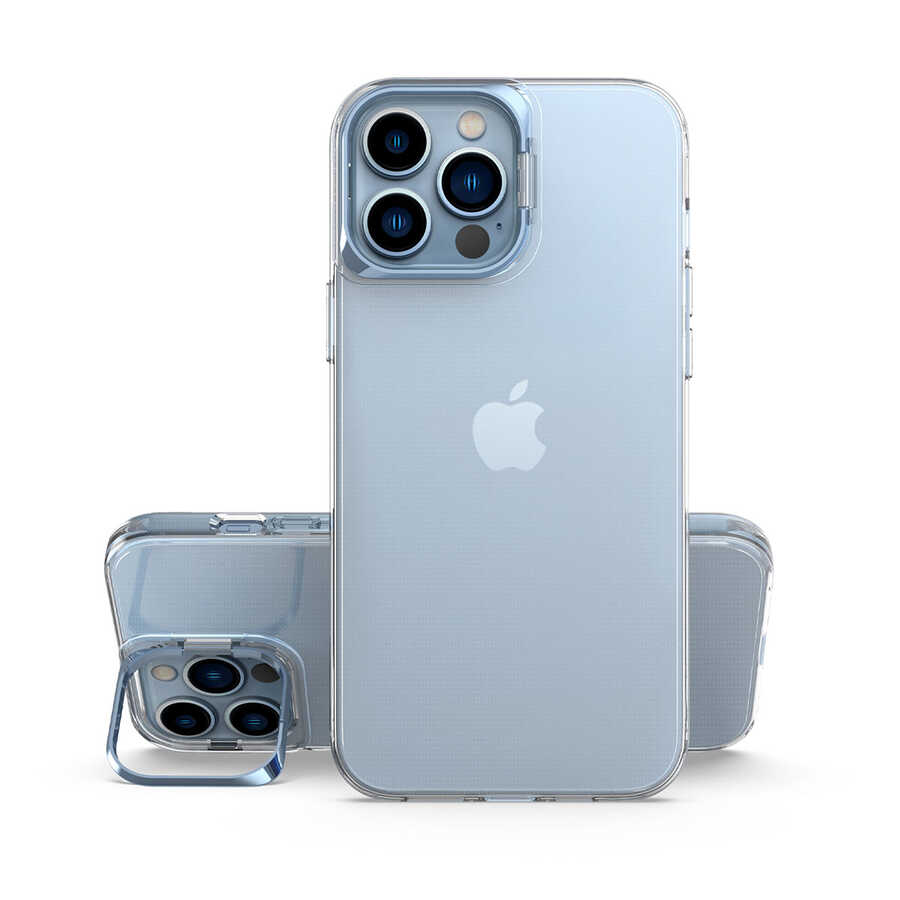 iPhone Uyumlu 13 Pro Kılıf Zore Skuba Kapak-Mavi