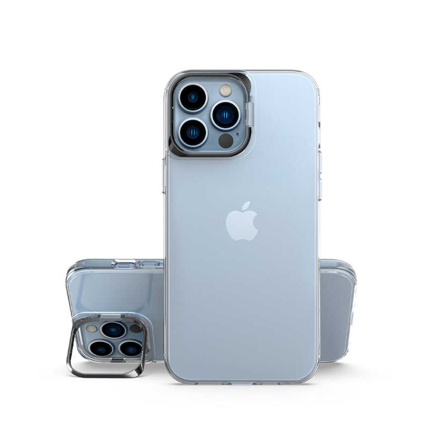 iPhone Uyumlu 13 Pro Kılıf Zore Skuba Kapak-Siyah