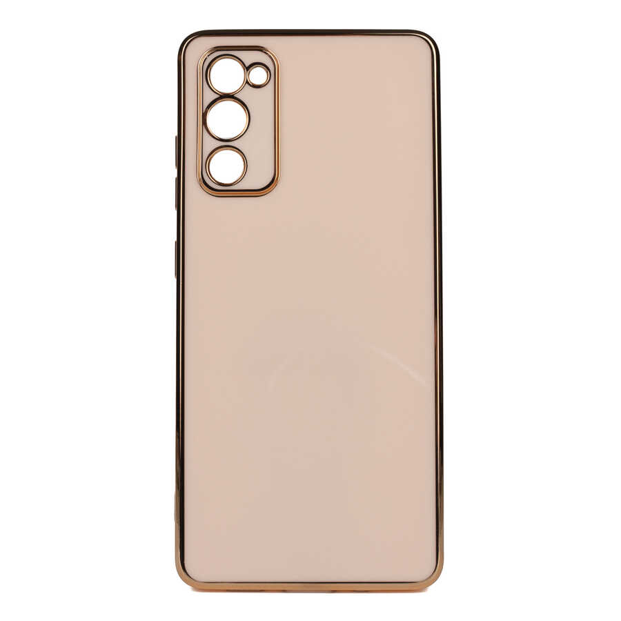 Galaxy Uyumlu A03S Kılıf Zore Bark Kapak-Rose gold