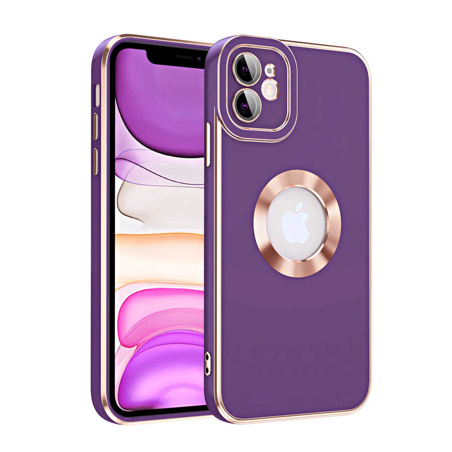 iPhone Uyumlu 12 Kılıf Zore Kongo Kapak-Koyu mor