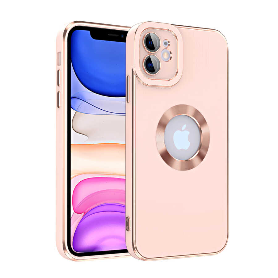 iPhone Uyumlu 12 Kılıf Zore Kongo Kapak-Rose gold