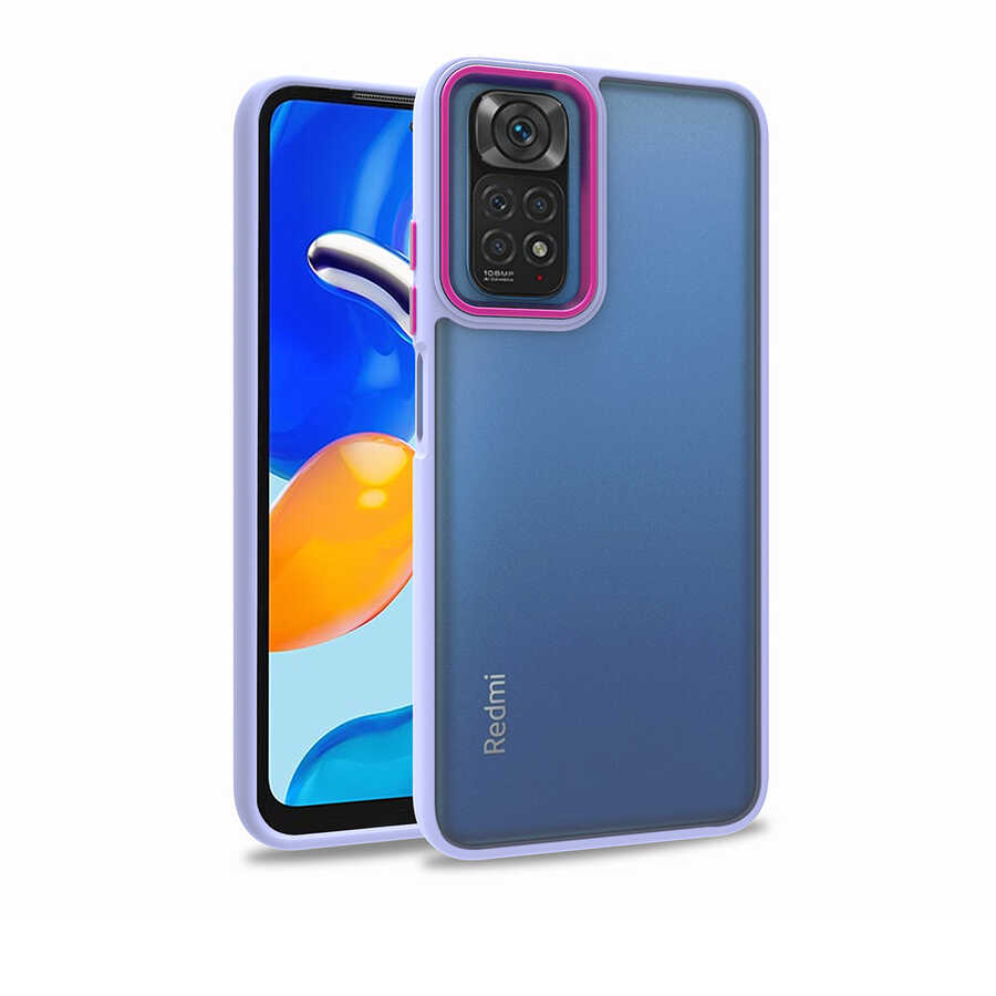 Xiaomi Uyumlu  Redmi Note 11S Global Kılıf Zore Flora Kapak-Lila