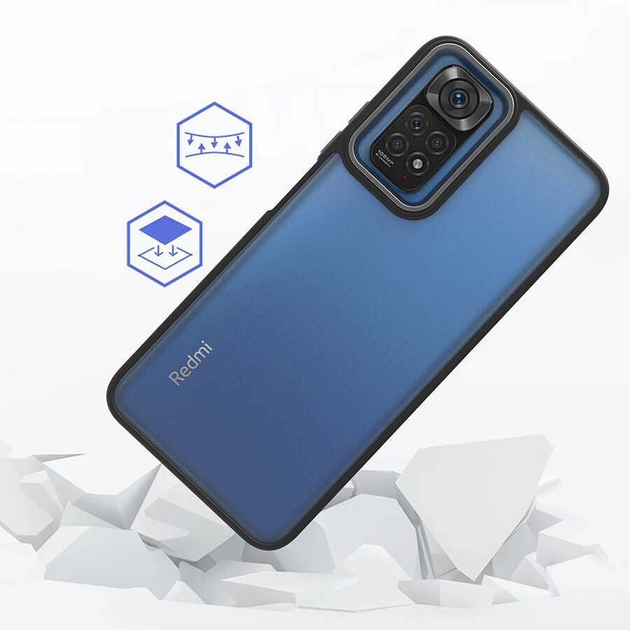 Xiaomi Uyumlu  Redmi Note 11 Global Kılıf Zore Flora Kapak-Kırmızı