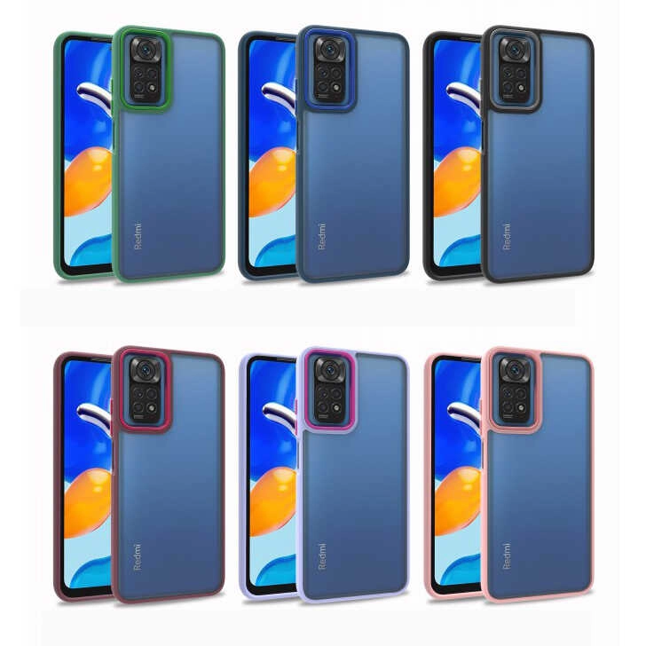 Xiaomi Uyumlu  Redmi Note 11 Global Kılıf Zore Flora Kapak-Kırmızı