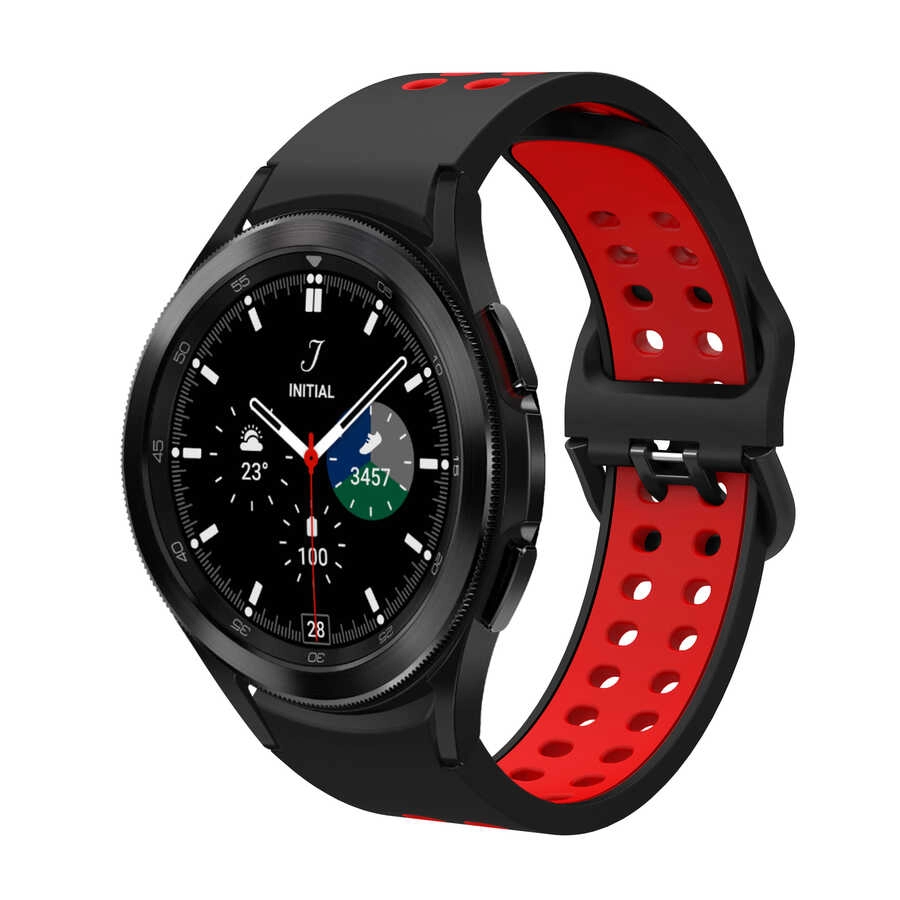 Galaxy Uyumlu Watch 4 Classic 46mm KRD-02 Silikon Kordon