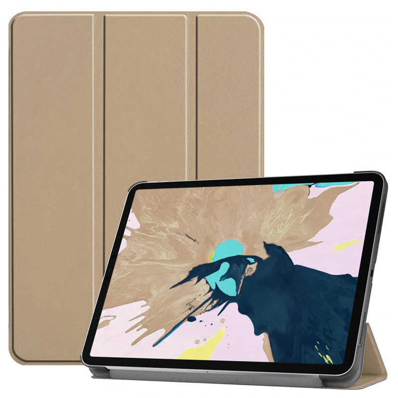 iPad Uyumlu Air 10.9 2022 (5.Nesil) Zore Smart Kapak Standlı 1-1 Kılıf-Gold