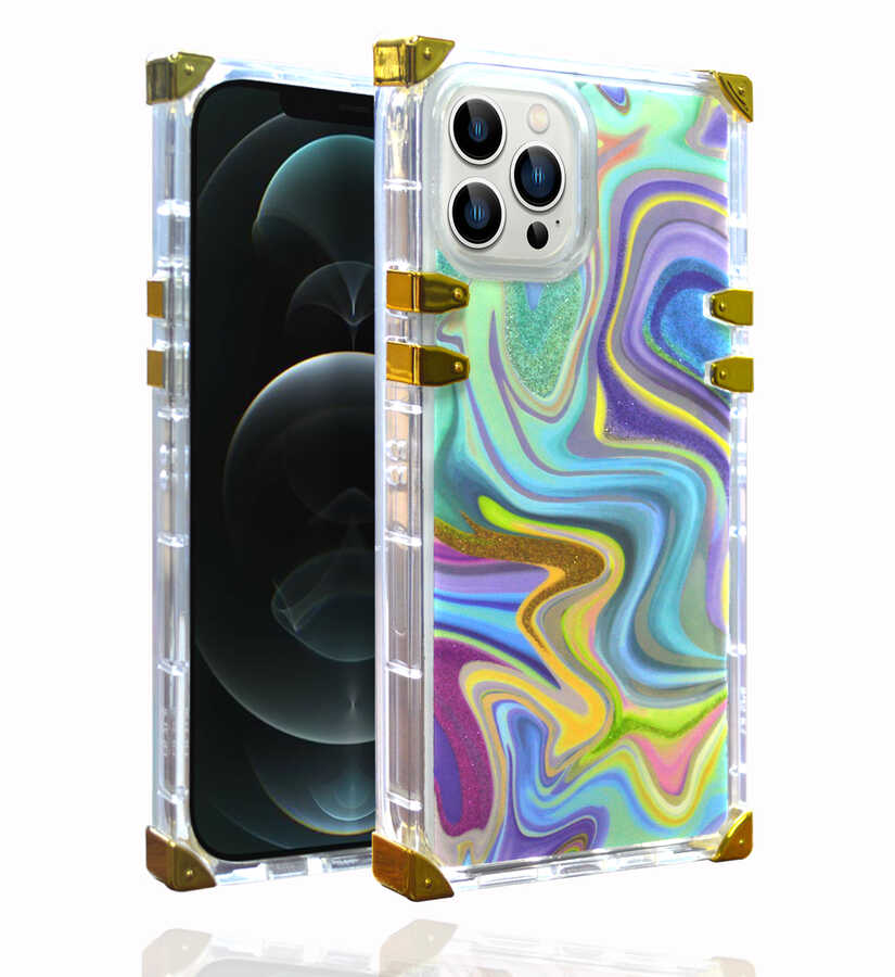 iPhone Uyumlu 13 Pro Max Kılıf Zore Ples Kapak-Mavi