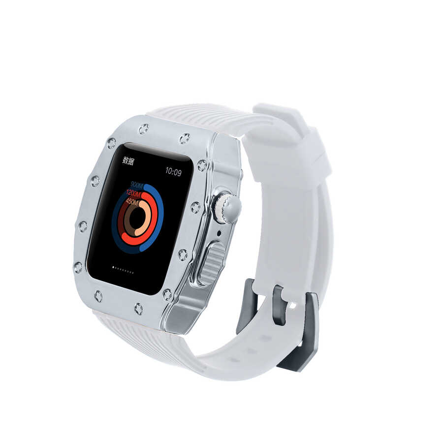 ​​​  Watch 44mm KRD-65 Kordon-Beyaz-gümüş
