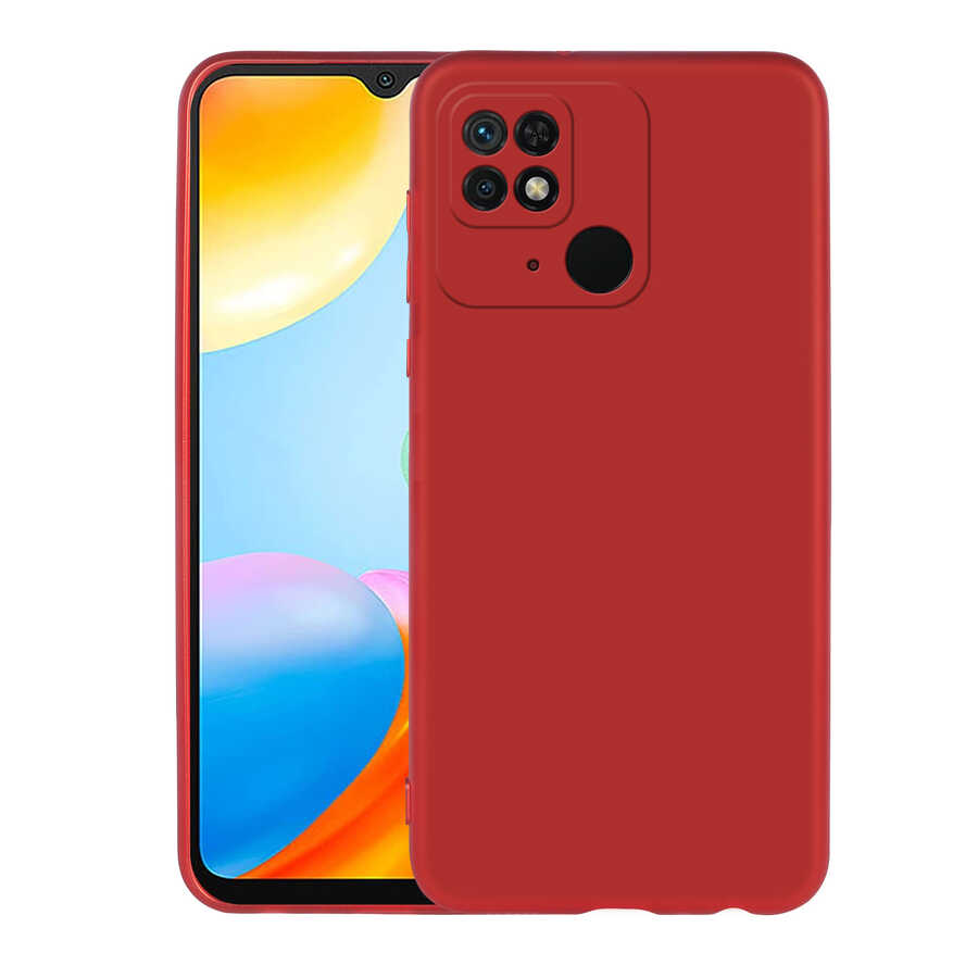 Xiaomi Uyumlu  Redmi 10C Kılıf Zore Premier Silikon Kapak-Kırmızı