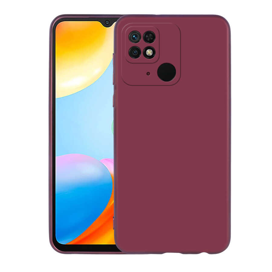 Xiaomi Uyumlu  Redmi 10C Kılıf Zore Premier Silikon Kapak-Mürdüm