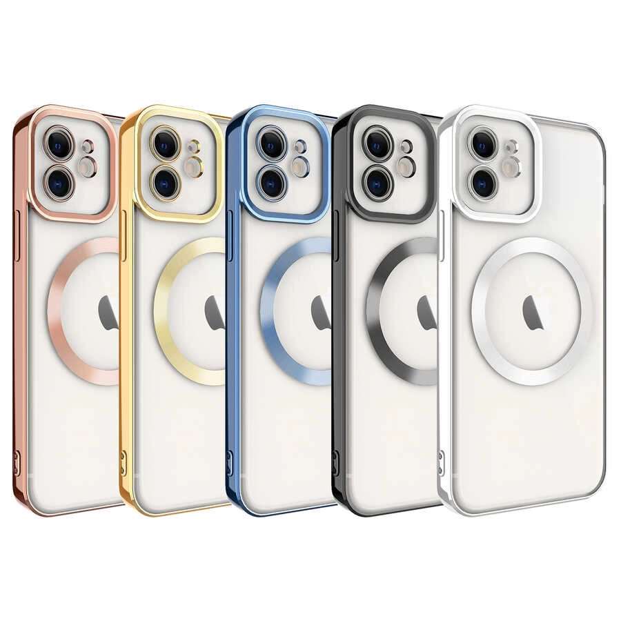 iPhone Uyumlu 12 Kılıf M-safe Wireless Şarj Özellikli Zore Setro Silikon