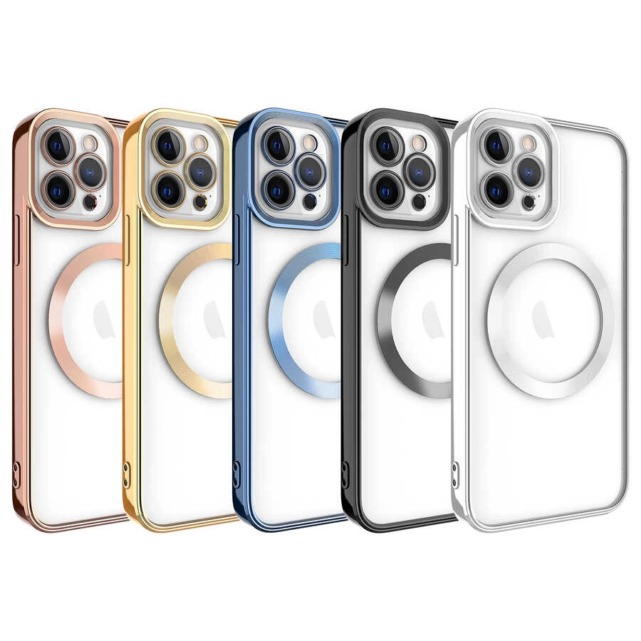 iPhone Uyumlu 12 Pro Kılıf M-safe Wireless Şarj Özellikli Zore Setro Silikon