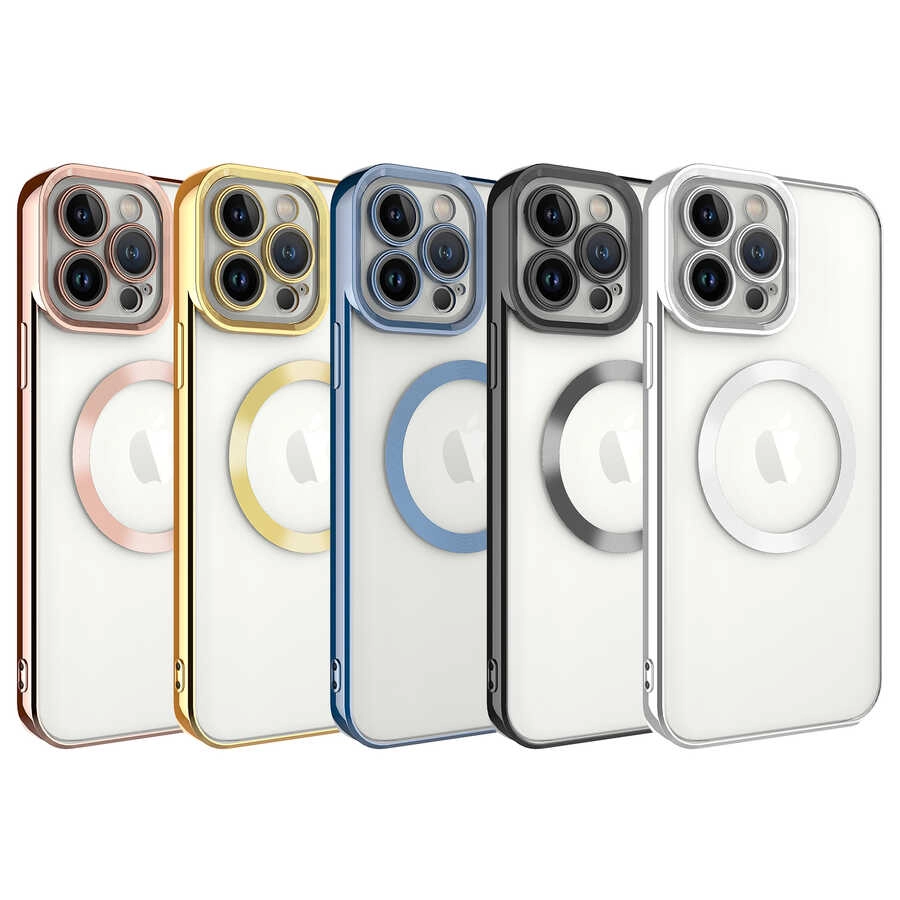 iPhone Uyumlu 13 Pro Kılıf M-safe Wireless Şarj Özellikli Zore Setro Silikon
