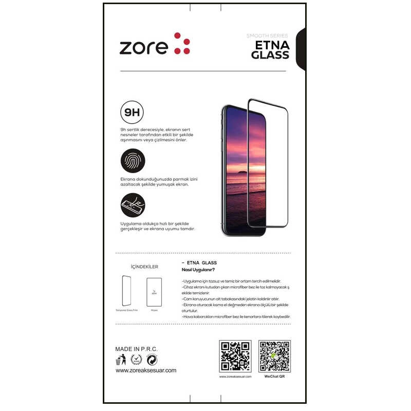 iPhone Uyumlu 12 Pro Max Zore Etnaa Cam Ekran Koruyucu