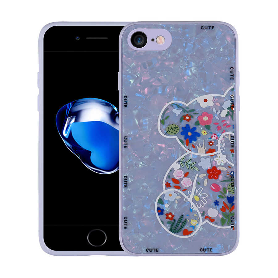 iPhone Uyumlu SE 2020 Kılıf Desenli Sert Silikon Zore Mumila Kapak