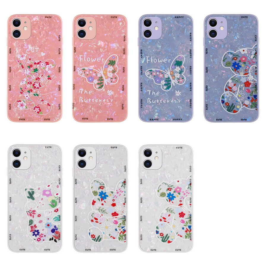 iPhone Uyumlu 12 Kılıf Desenli Sert Silikon Zore Mumila Kapak