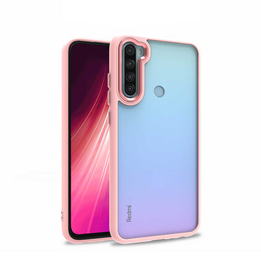Xiaomi Uyumlu  Redmi Note 8 Kılıf Zore Flora Kapak-Rose gold
