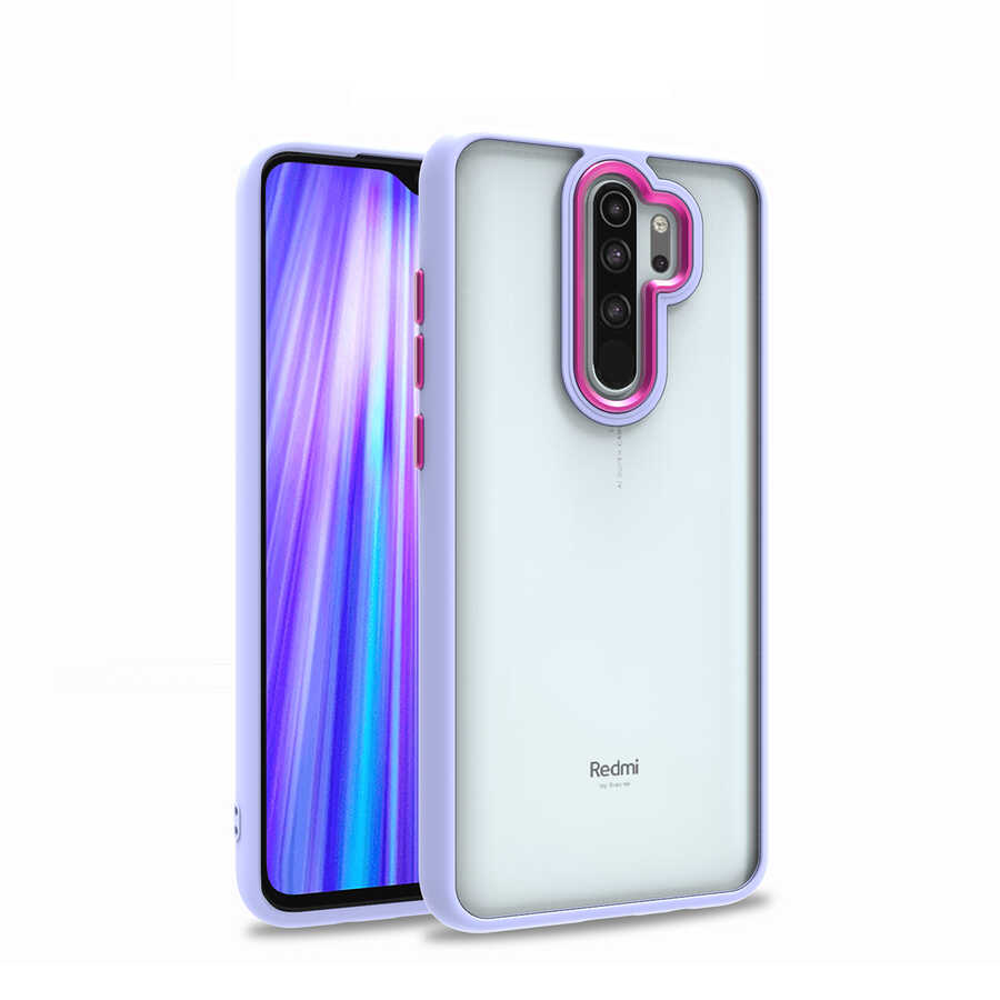 Xiaomi Uyumlu  Redmi Note 8 Pro Kılıf Zore Flora Kapak-Lila