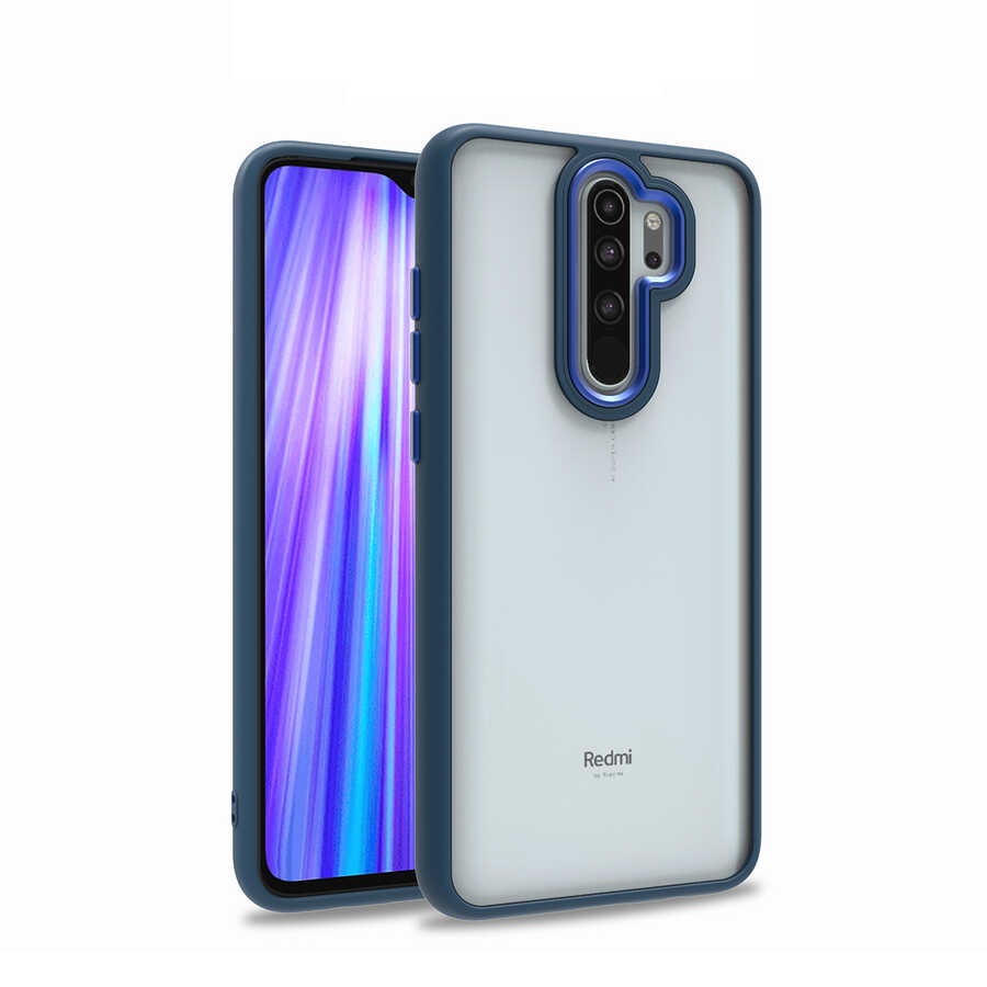 Xiaomi Uyumlu  Redmi Note 8 Pro Kılıf Zore Flora Kapak-Mavi
