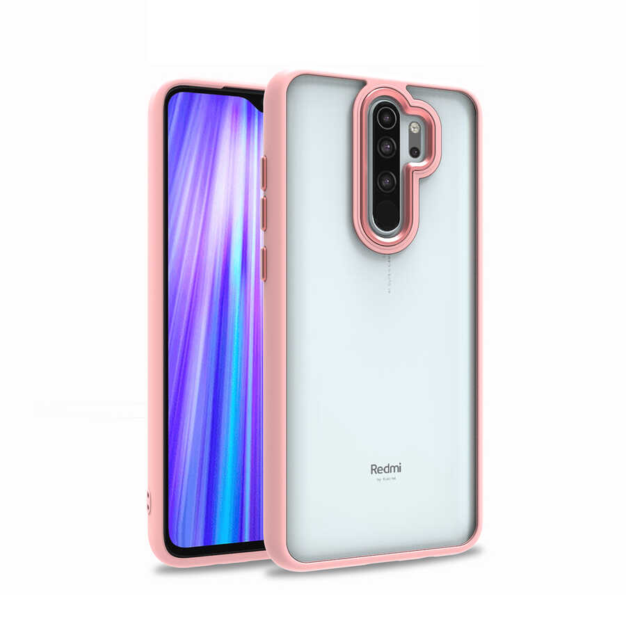 Xiaomi Uyumlu  Redmi Note 8 Pro Kılıf Zore Flora Kapak-Rose gold