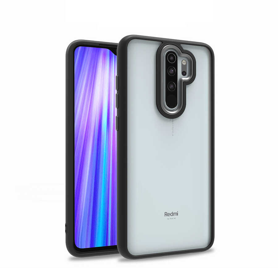 Xiaomi Uyumlu  Redmi Note 8 Pro Kılıf Zore Flora Kapak-Siyah