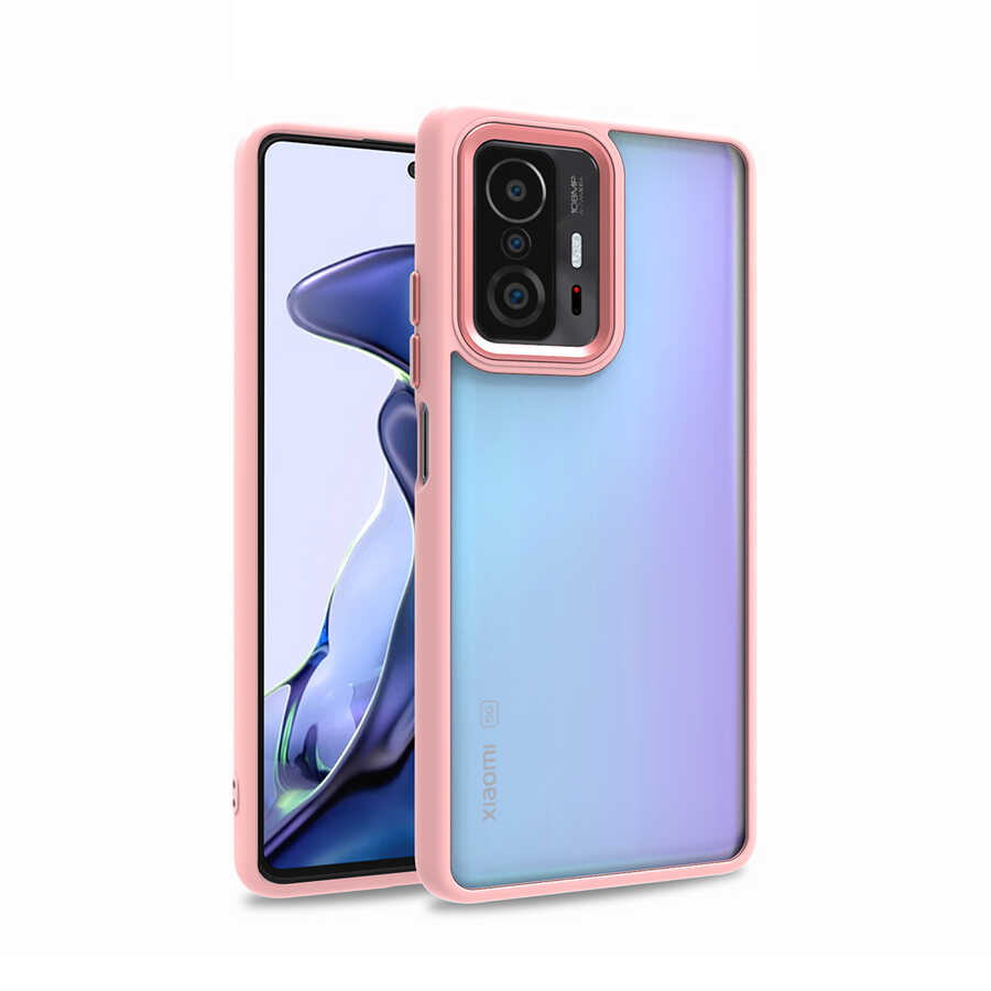 Xiaomi Uyumlu  Mi 11T Pro 5G Kılıf Zore Flora Kapak-Rose gold