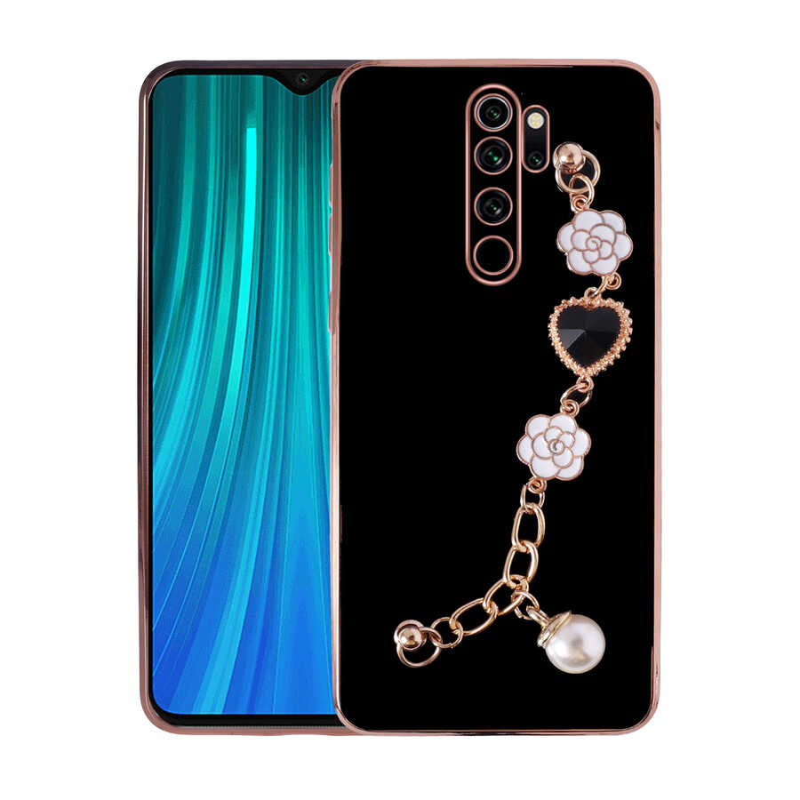 Xiaomi Uyumlu  Redmi Note 8 Pro Kılıf El Tutamaçlı Kamera Korumalı Zore Taka Silikon Kapak-Siyah