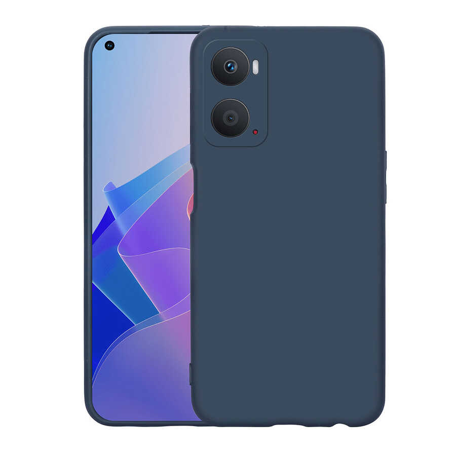Oppo A76 Kılıf Zore Mara Lansman Kapak-Lacivert