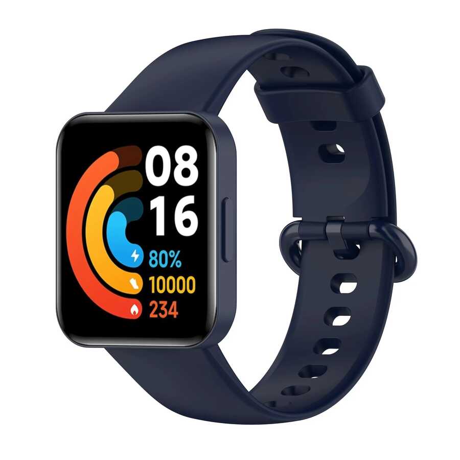 Xiaomi Uyumlu  Redmi Watch 2 Lite Zore Klasik Kordon-Lacivert
