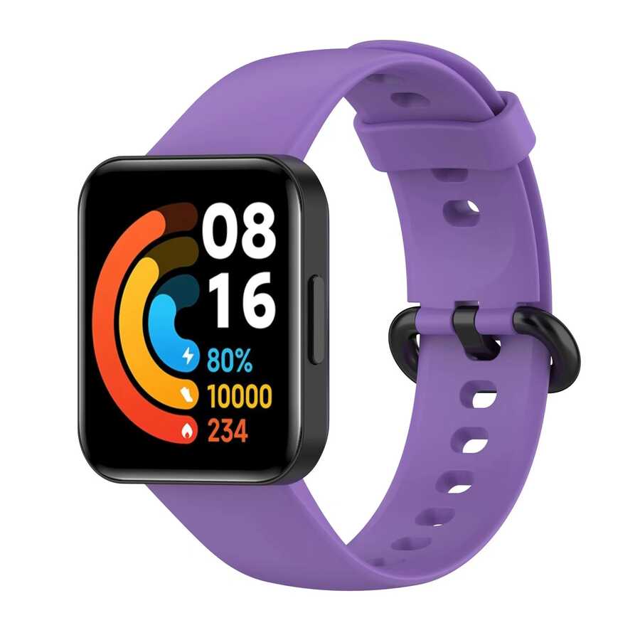 Xiaomi Uyumlu  Redmi Watch 2 Lite Zore Klasik Kordon-Lila