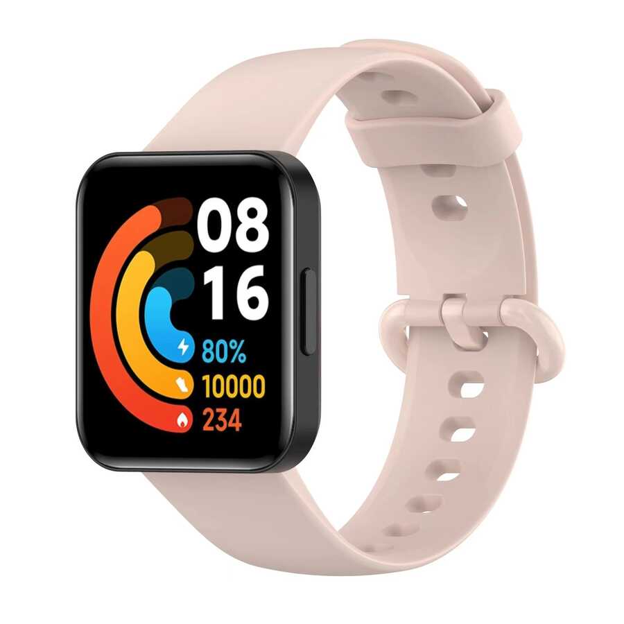 Xiaomi Uyumlu  Redmi Watch 2 Lite Zore Klasik Kordon-Pembe