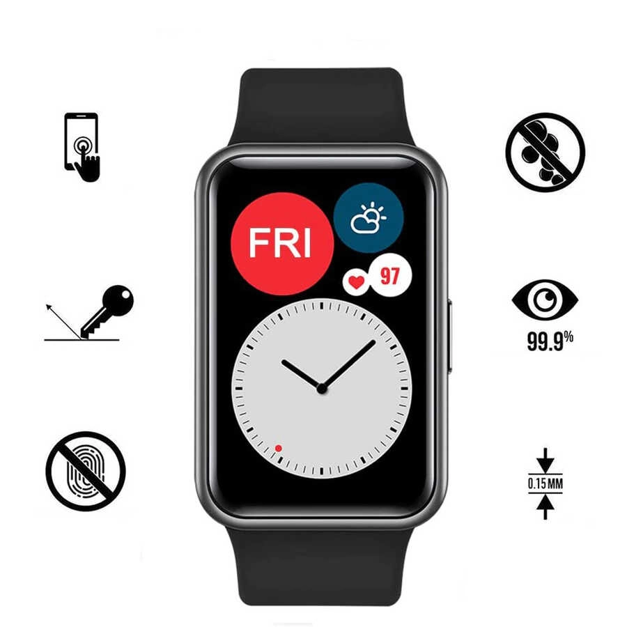 Huawei Uyumlu Watch Fit 2 Zore PMMA Pet Saat Ekran Koruyucu
