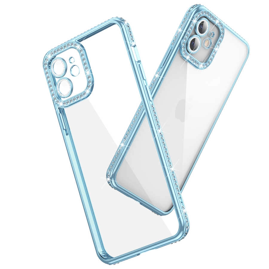 iPhone Uyumlu 11 Kılıf Kamera Korumalı Taşlı Zore Mina Kapak