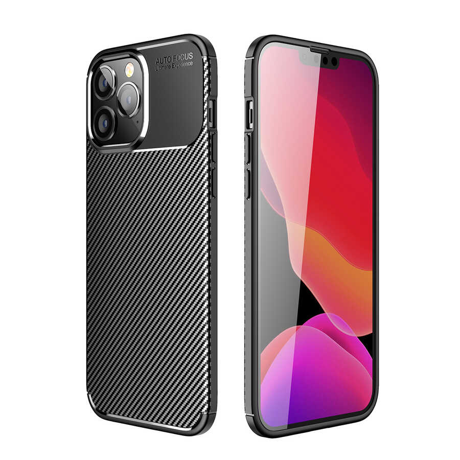 iPhone Uyumlu 14 Pro Kılıf Zore Negro Silikon Kapak-Siyah