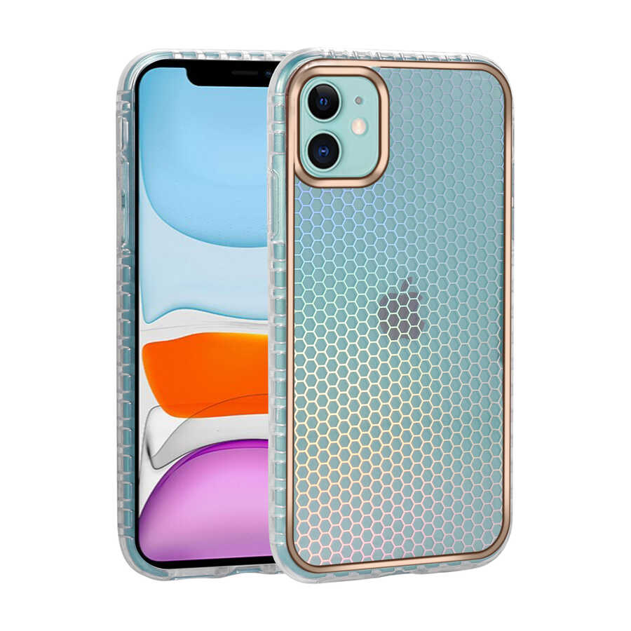 iPhone Uyumlu 11 Kılıf Desenli Parlayan Transparan Zore Avva Kapak-No12