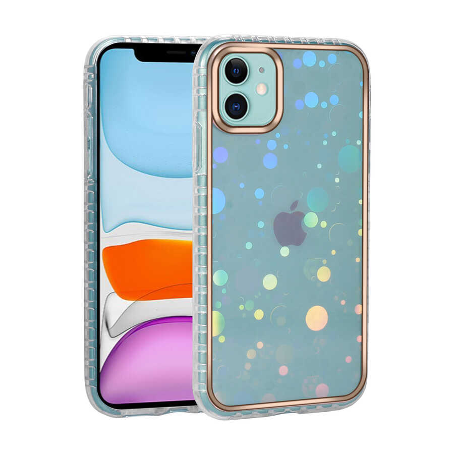 iPhone Uyumlu 11 Kılıf Desenli Parlayan Transparan Zore Avva Kapak-No2