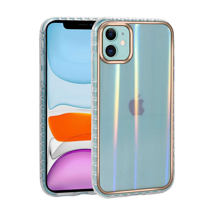 iPhone Uyumlu 11 Kılıf Desenli Parlayan Transparan Zore Avva Kapak-No7