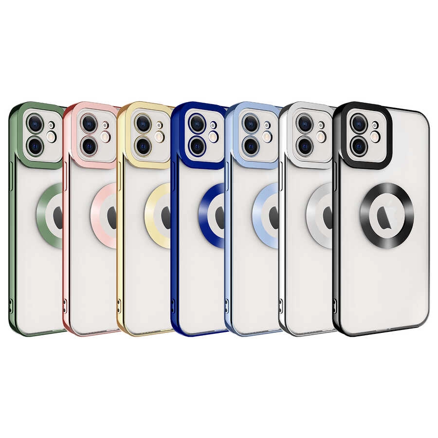 iPhone Uyumlu 12 Kılıf Kamera Korumalı Logo Gösteren Zore Omega Kapak