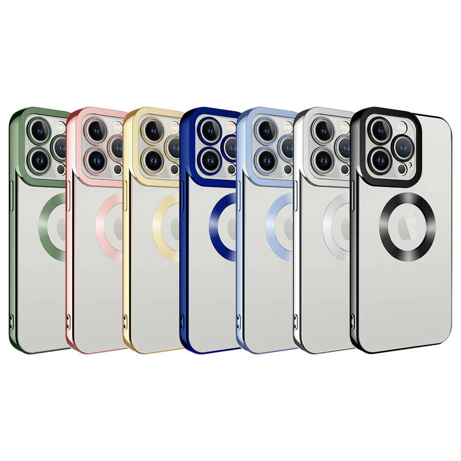 iPhone Uyumlu 13 Pro Kılıf Kamera Korumalı Logo Gösteren Zore Omega Kapak