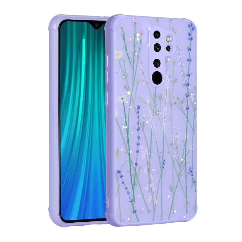 Xiaomi Uyumlu  Redmi Note 8 Pro Kılıf Simli Desenli Kamera Korumalı Parlak Zore Popy Kapak-Dallar