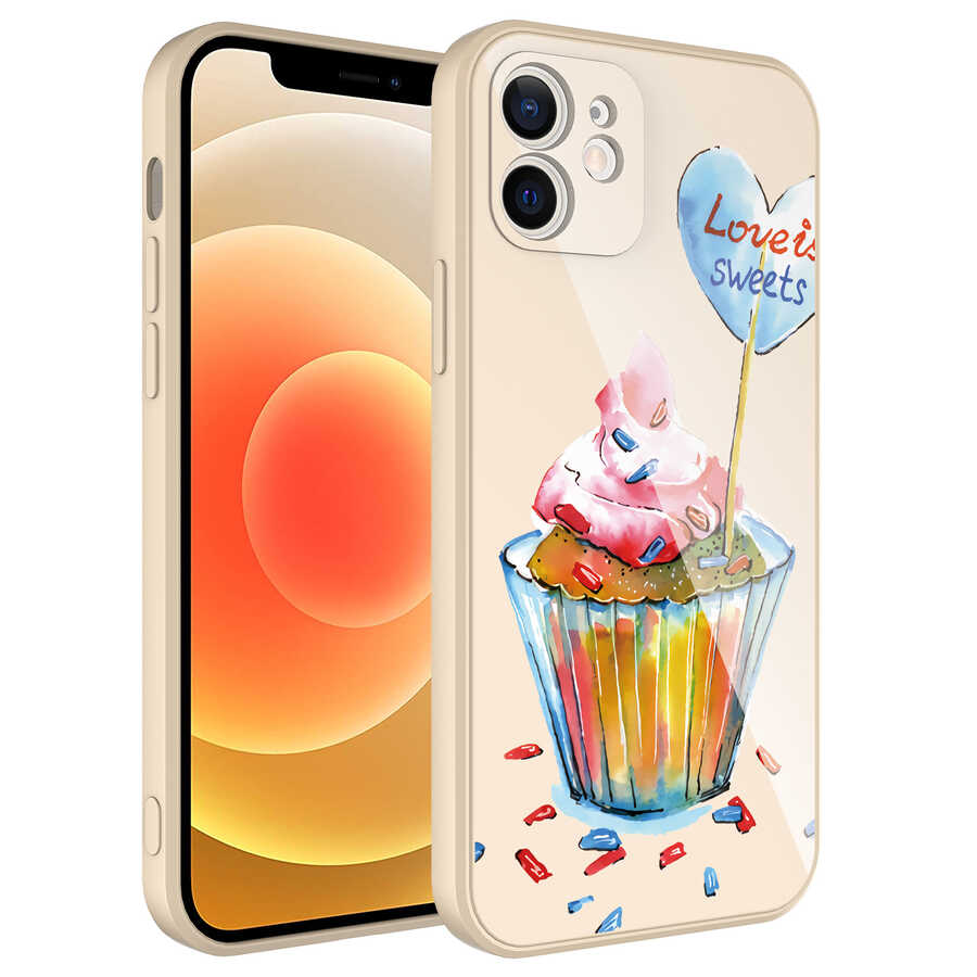 iPhone Uyumlu 11 Kılıf Kamera Korumalı Desenli Sert Silikon Zore Epoksi Kapak-No8