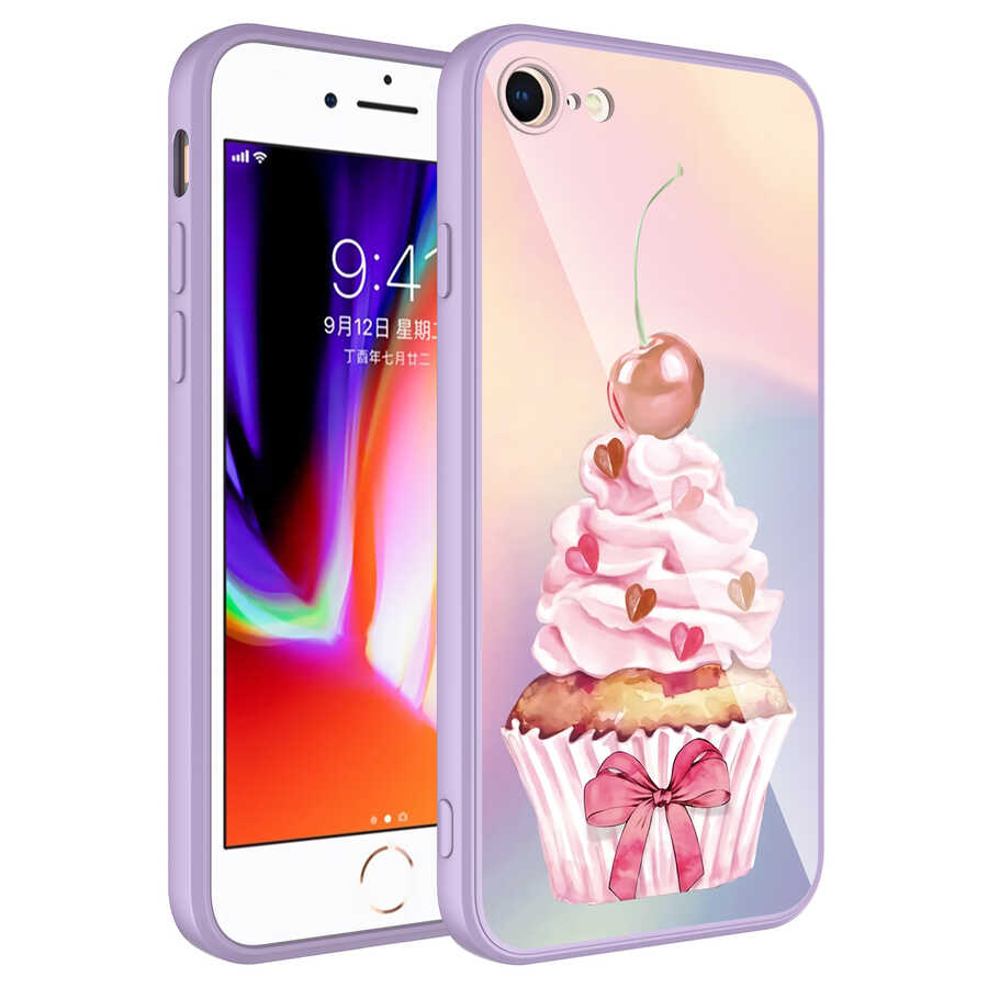 iPhone Uyumlu 7 Kılıf Kamera Korumalı Desenli Sert Silikon Zore Epoksi Kapak-No11