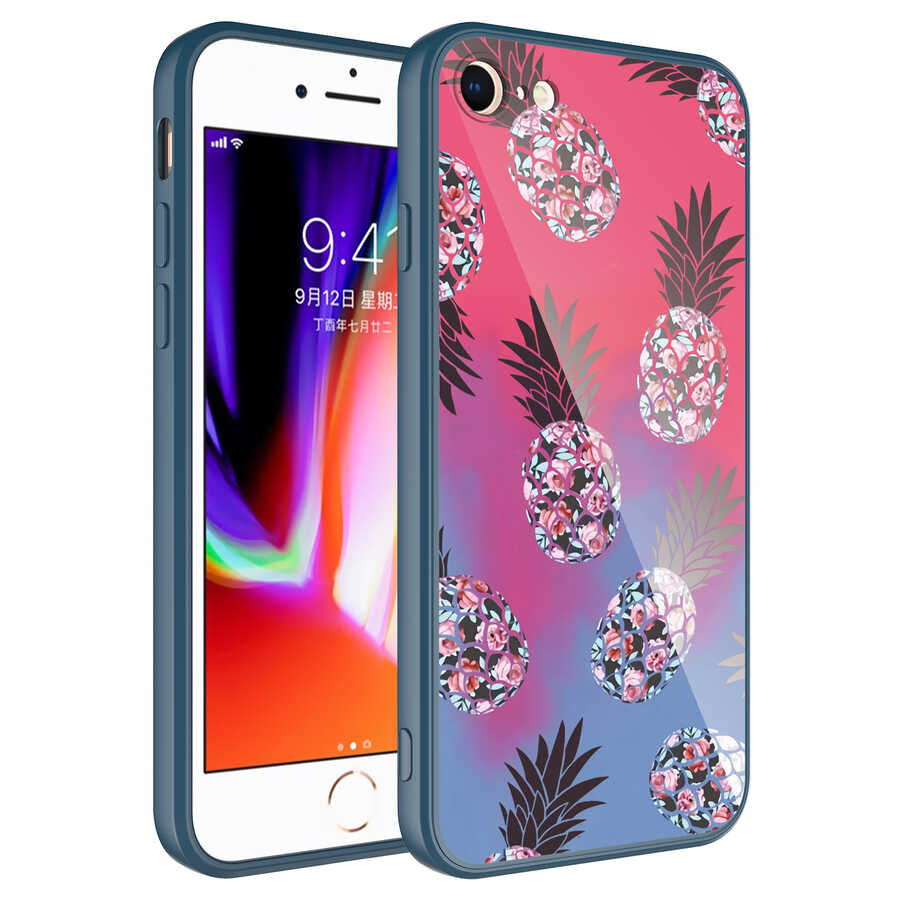 iPhone Uyumlu SE 2020 Kılıf Kamera Korumalı Desenli Sert Silikon Zore Epoksi Kapak-No3