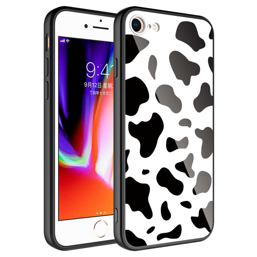 iPhone Uyumlu SE 2022 Kılıf Kamera Korumalı Desenli Sert Silikon Zore Epoksi Kapak-No7
