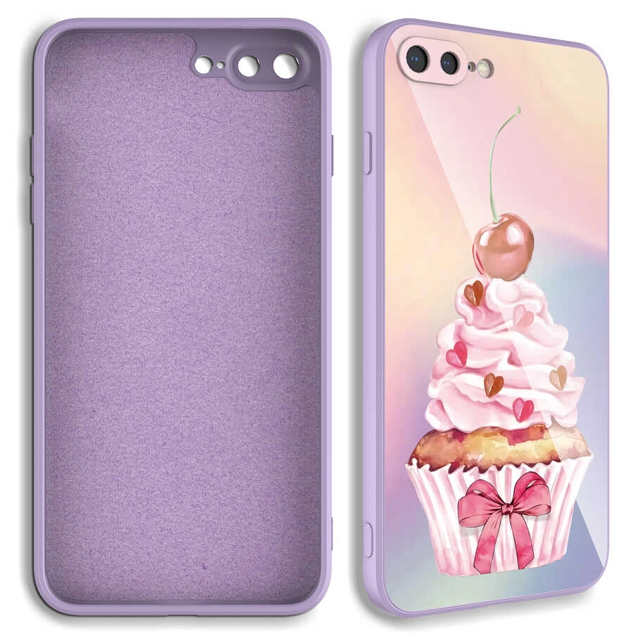 iPhone Uyumlu 7 Plus Kılıf Kamera Korumalı Desenli Sert Silikon Zore Epoksi Kapak