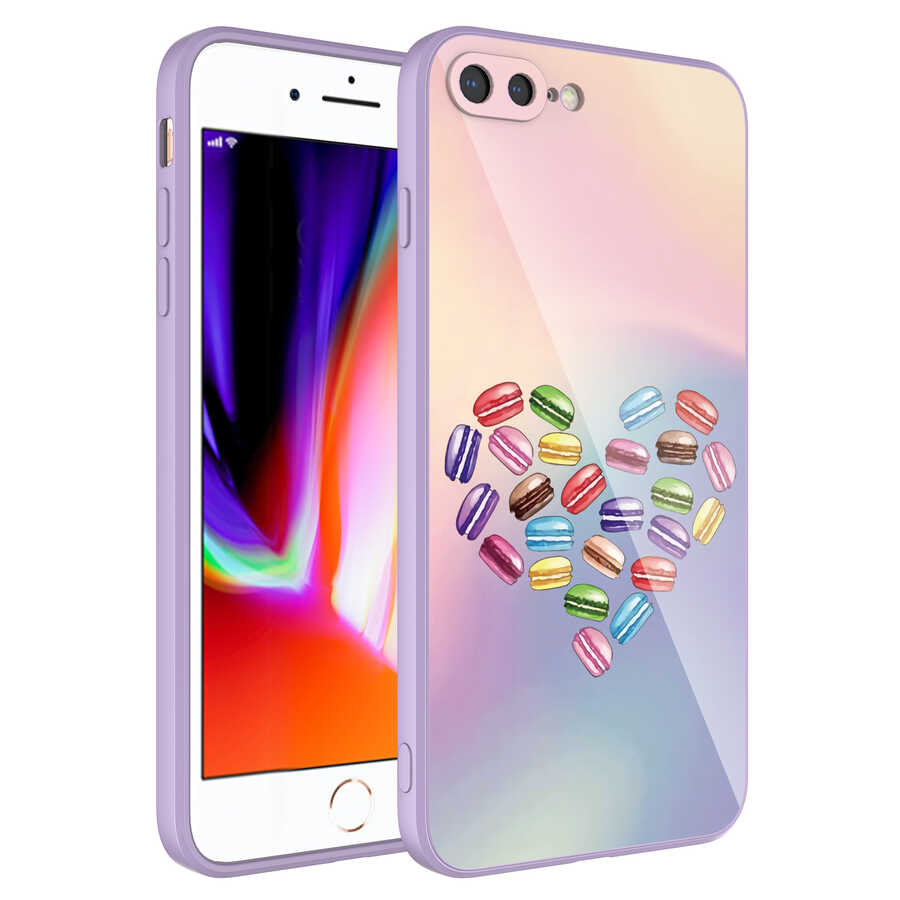 iPhone Uyumlu 7 Plus Kılıf Kamera Korumalı Desenli Sert Silikon Zore Epoksi Kapak-No1