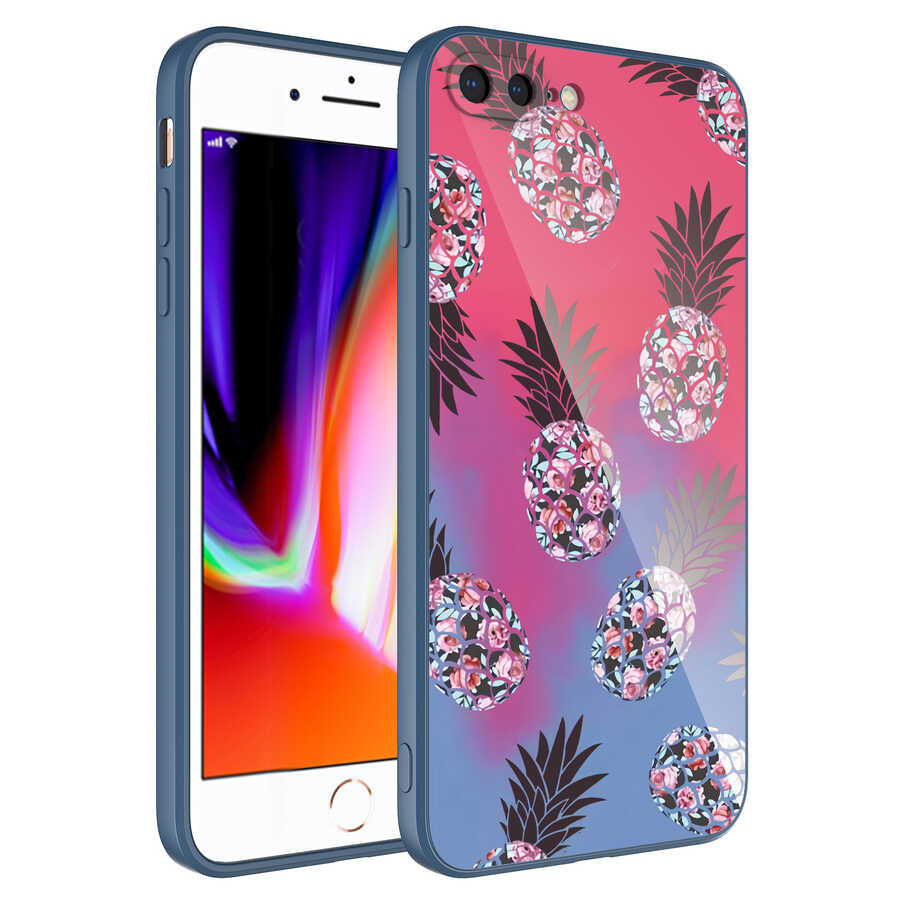 iPhone Uyumlu 7 Plus Kılıf Kamera Korumalı Desenli Sert Silikon Zore Epoksi Kapak-No3